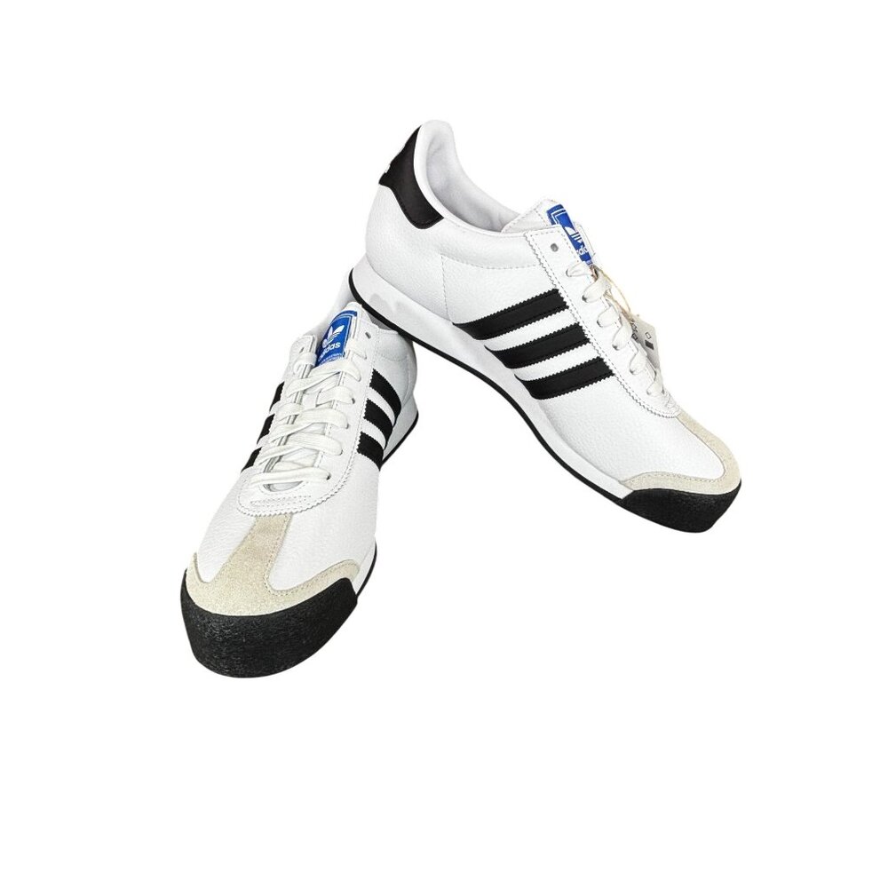 Adidas Mens Samoa Running Shoes White/Black Size 10